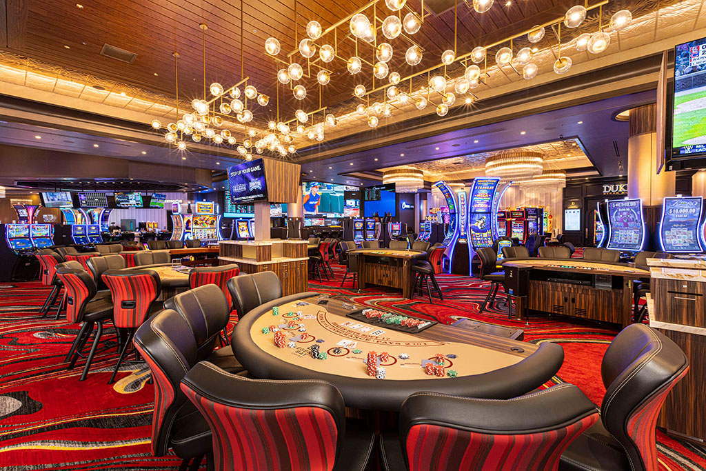 blackjack tables at Legends Bay Casino