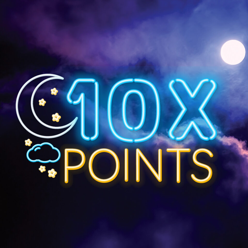 10X Points Midnight Multiplier - Legends Bay Casino